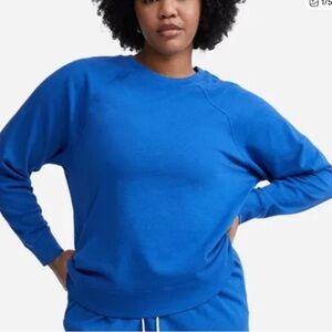 MATE THE LABEL Blue Hydro Organic Cotton Terry Raglan Sweatshirt Medium